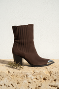 Boho Western Boot – Braun & Silber – LACLARA mediterrane Mode