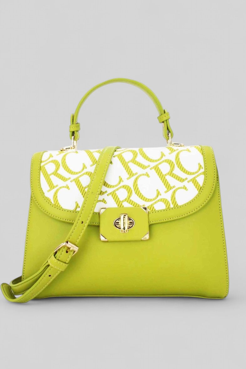 „Limone“ Handtasche — Limonengelb & Monogramm – LACLARA mediterrane Mode