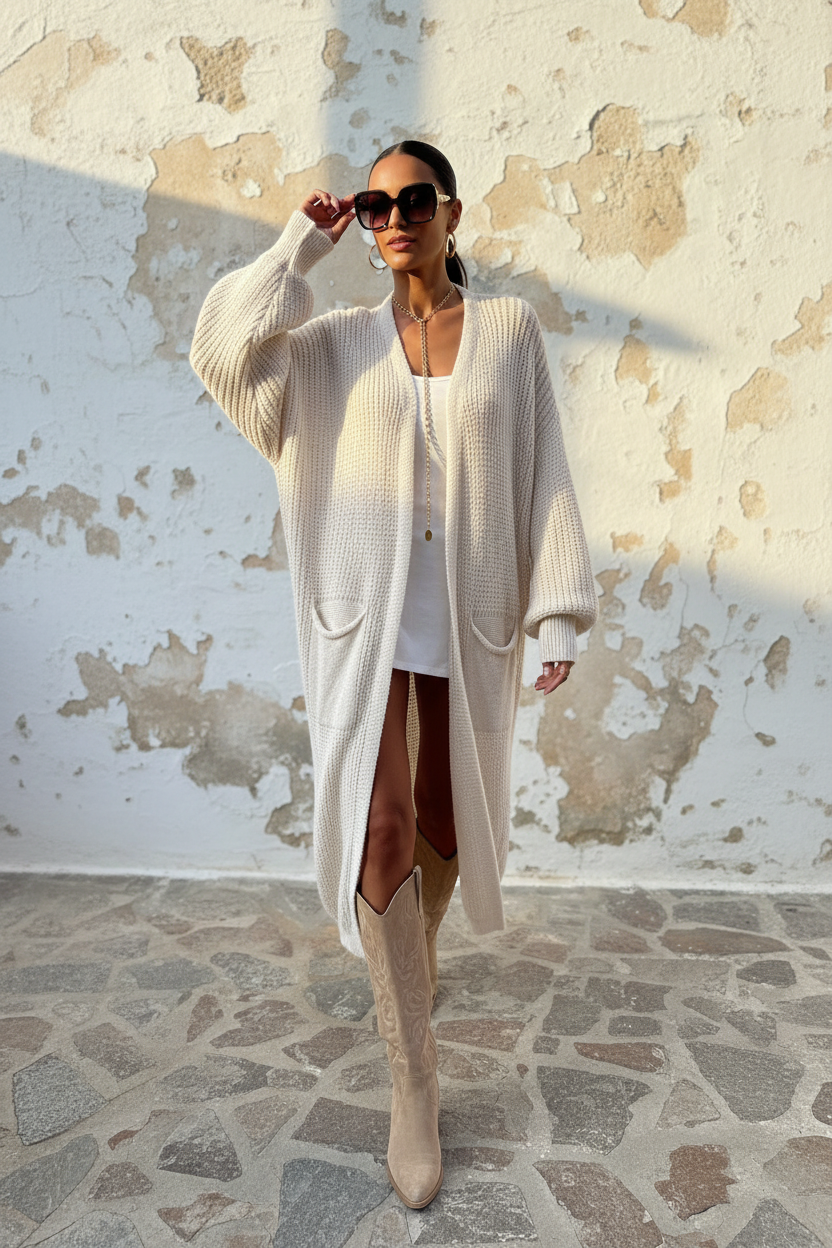 Oversized Maxi Cardigan Love & Peace – LACLARA mediterrane Mode