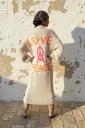 Oversized Maxi Cardigan Love & Peace