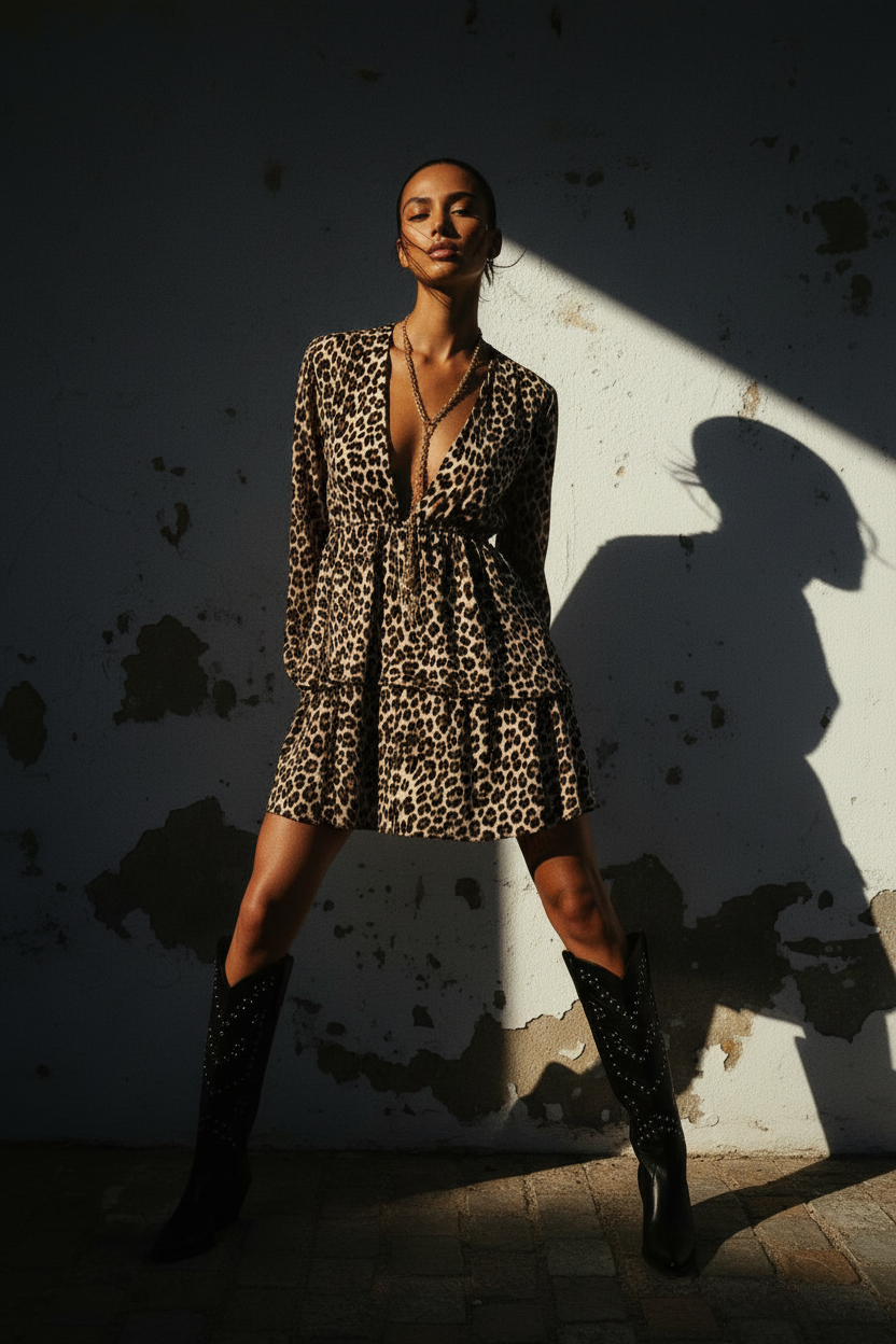 Leoparden Minikleid weiteres Bild