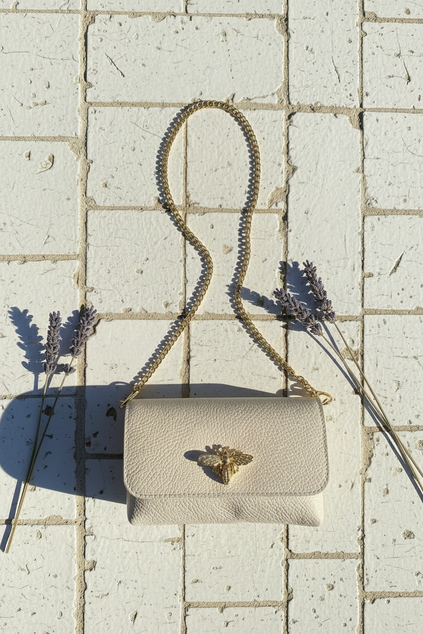 Bee Bag – Detail Struktur Kunstleder