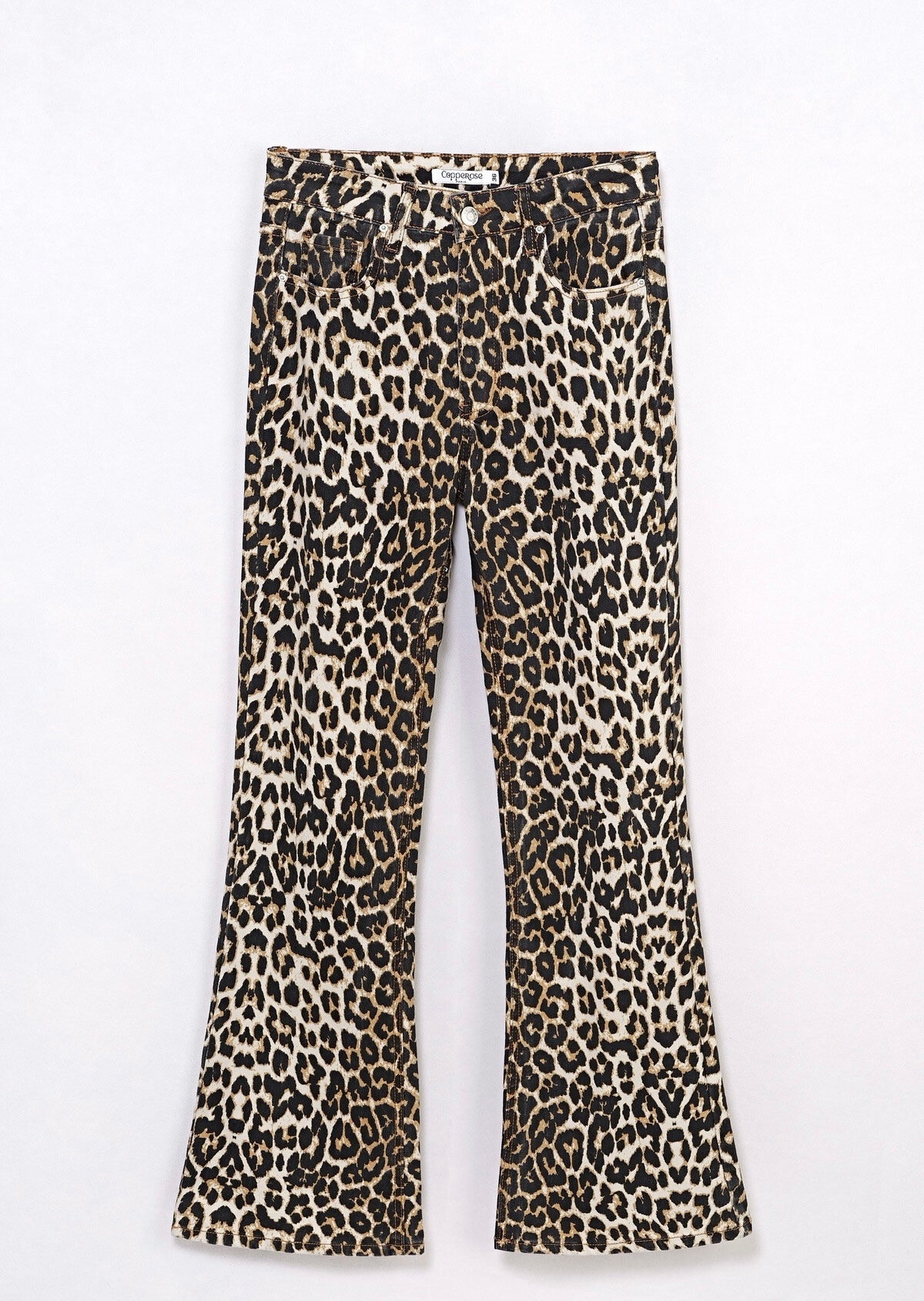 Flared Jeans Leopard Print Bio-Baumwolle – LACLARA mediterrane Mode