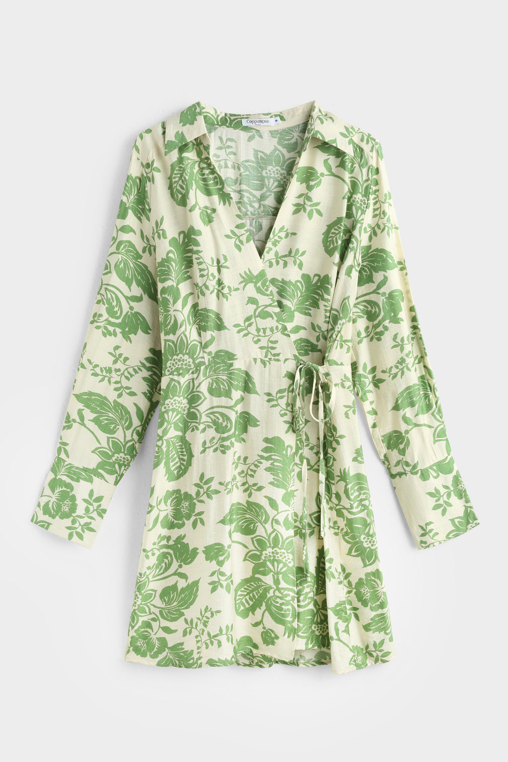 Wickelkleid Grün Blumenprint – LACLARA mediterrane Mode