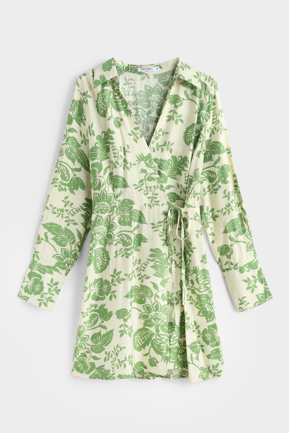 Wickelkleid Grün Blumenprint – LACLARA mediterrane Mode