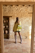 Western Cowboy Boots – Kuhprint Braun/Weiß – LACLARA mediterrane Mode