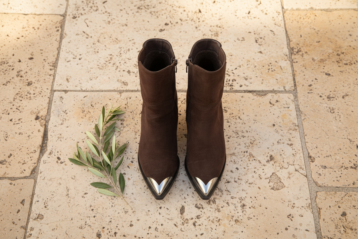 Boho Western Boot – Braun & Silber – LACLARA mediterrane Mode