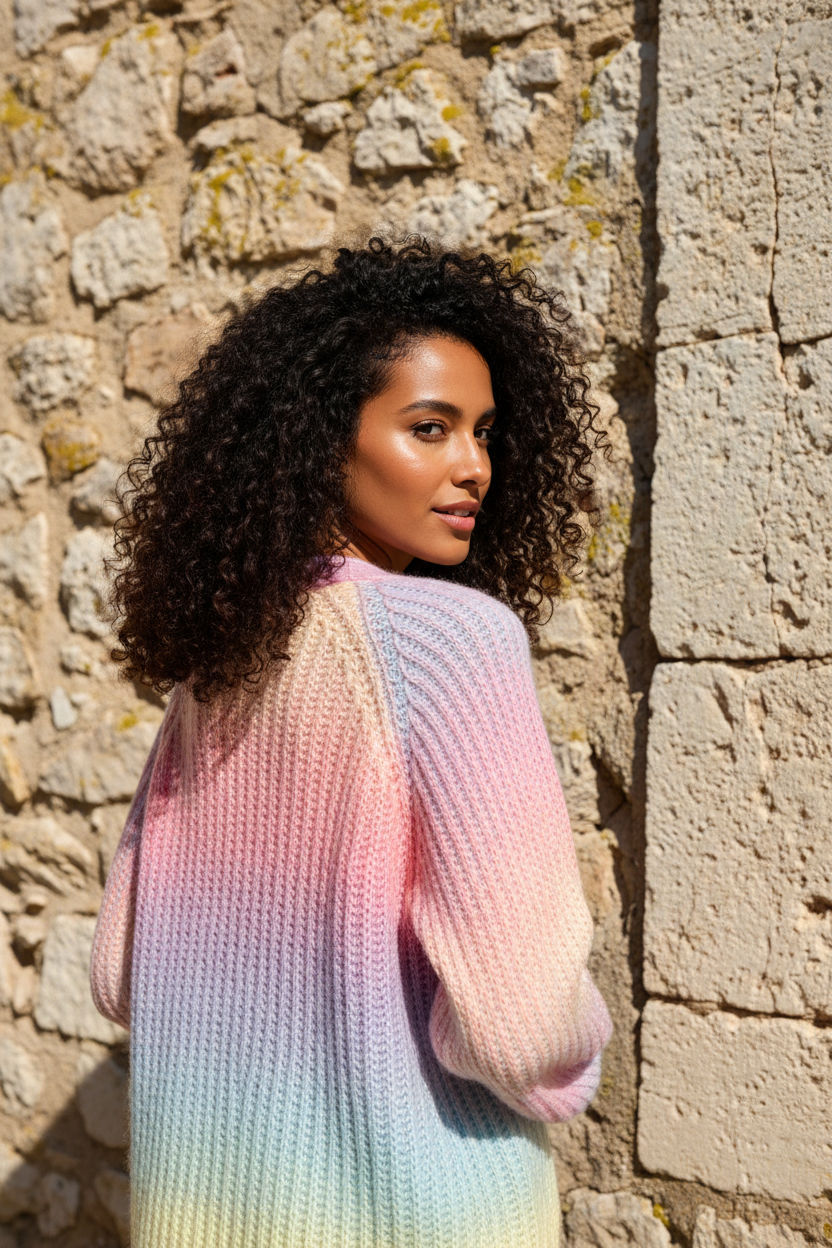 Venus – Oversized Cardigan Rainbow – LACLARA mediterrane Mode