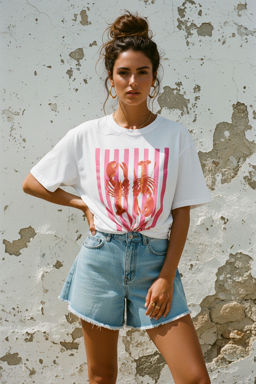 Lobster Oversized Shirt – LACLARA mediterrane Mode