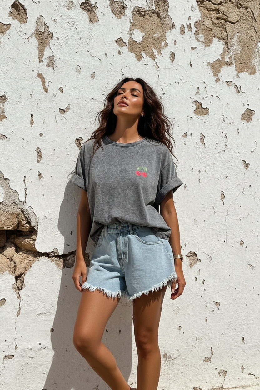 Cherry Gang Oversized Shirt – LACLARA mediterrane Mode
