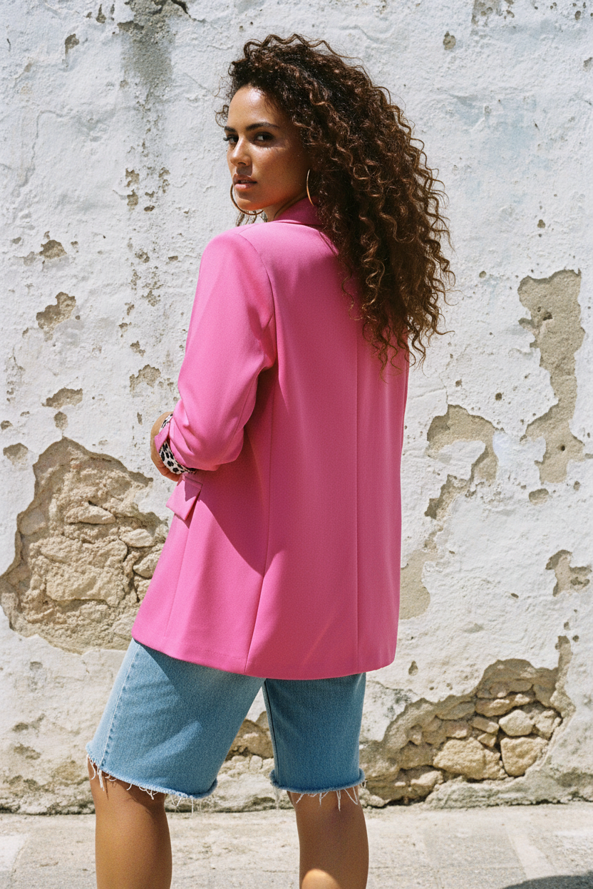 Pink Oversized Blazer – LACLARA mediterrane Mode