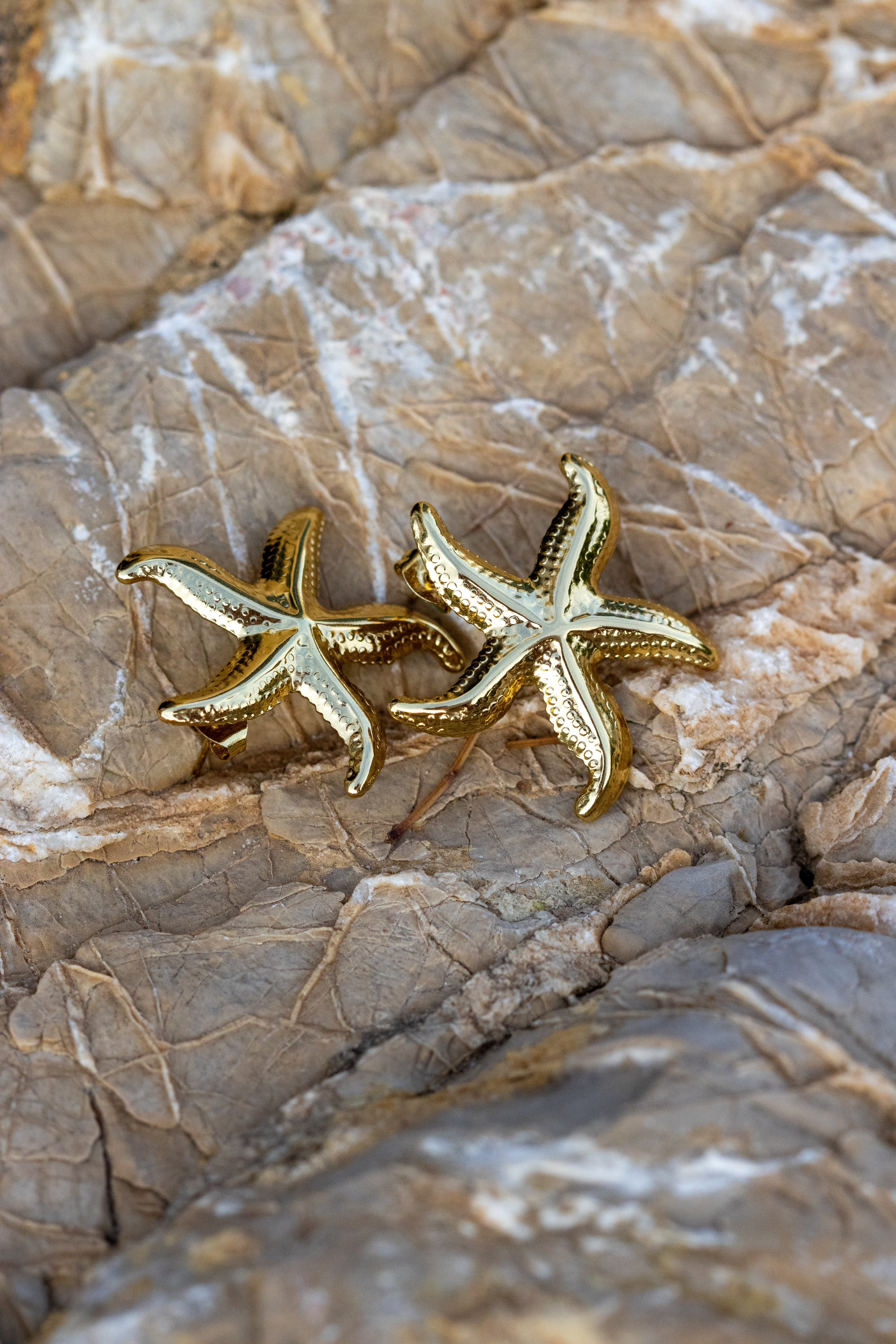 Seestern Ohrringe Gold Edelstahl – LACLARA mediterrane Mode