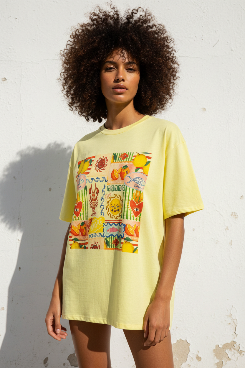 Sicily Graphic Shirt – Ganzkörper, laufend