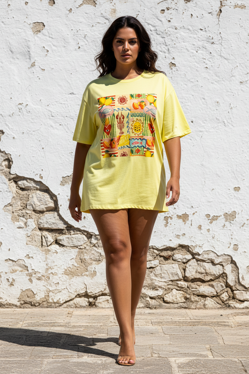 Sicily Graphic Shirt – Barfuß, stehend