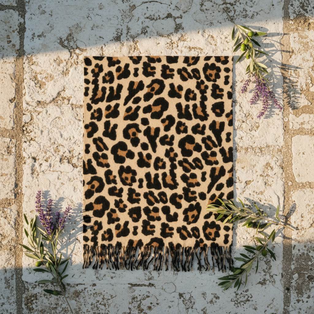 Leoparden Schal XXL – Detailansicht Muster