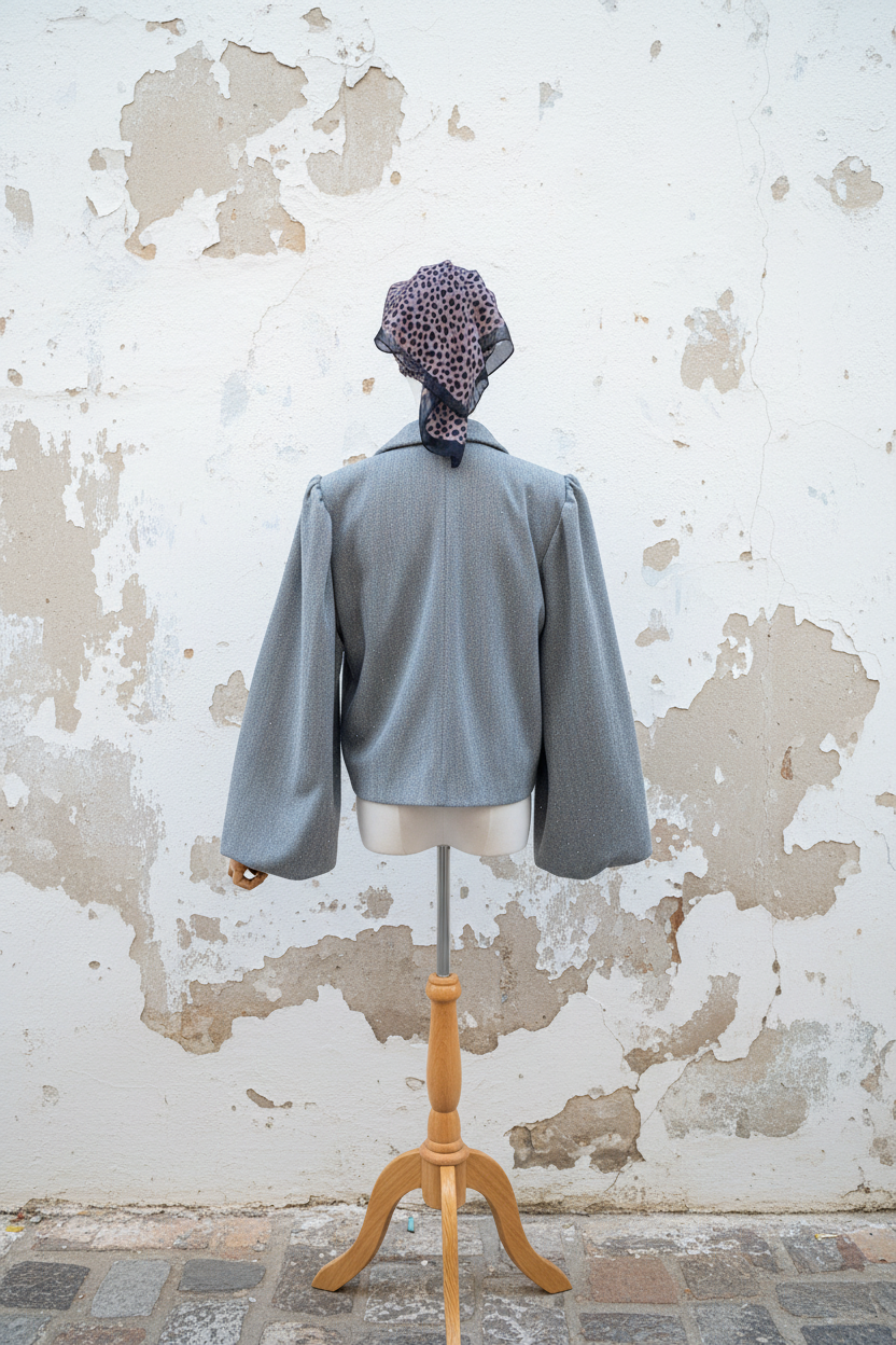 Glitzer Blazer mit Puffärmeln – LACLARA mediterrane Mode