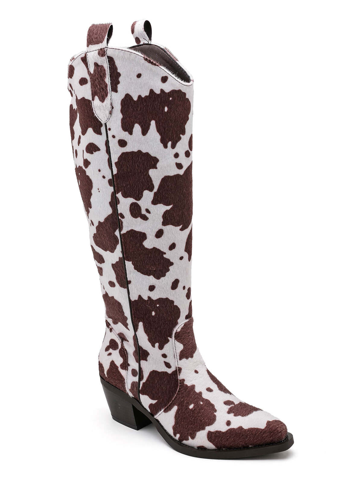 Western Cowboy Boots – Kuhprint Braun/Weiß – LACLARA mediterrane Mode
