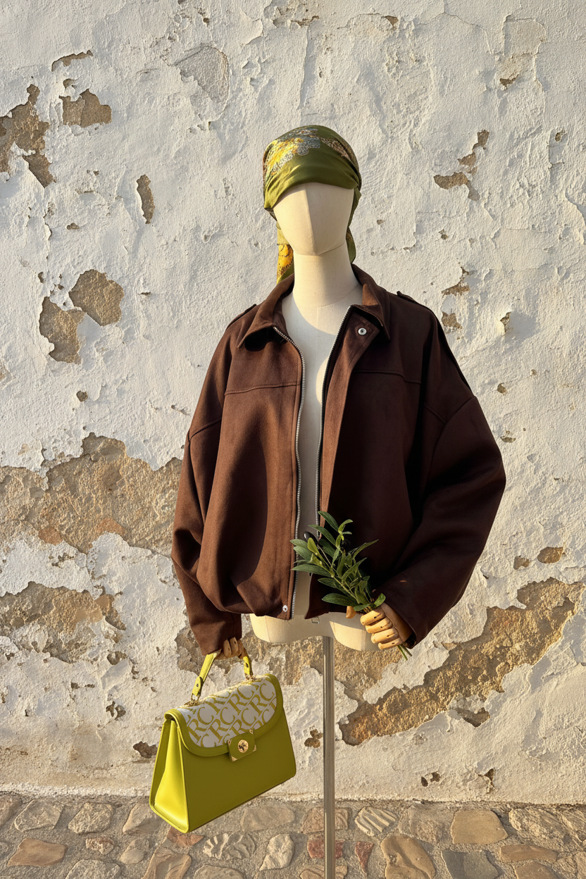 Übergangsjacke im Wildledereffekt – LACLARA mediterrane Mode