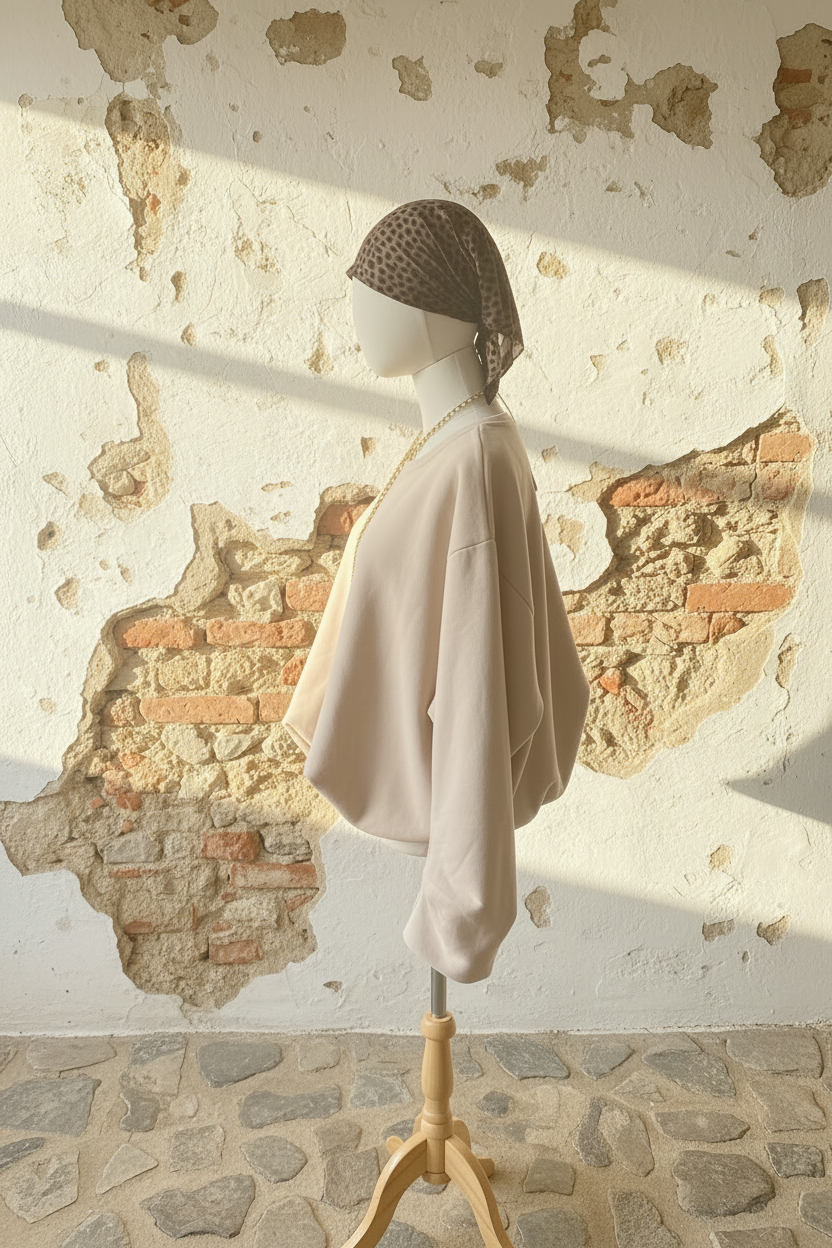 Oversized Pullover – Model Frontansicht