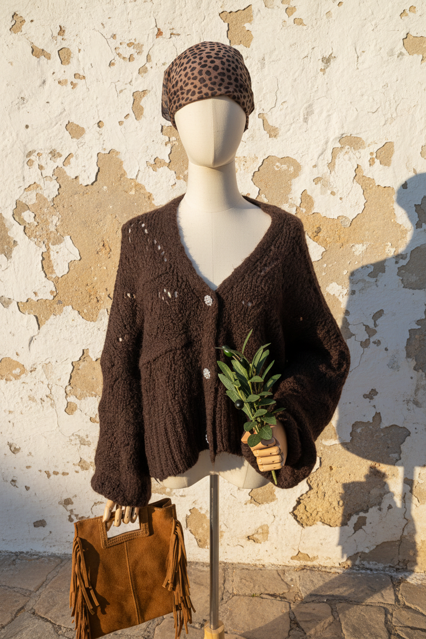 Strickjacke Braun – Mannequin mediterran