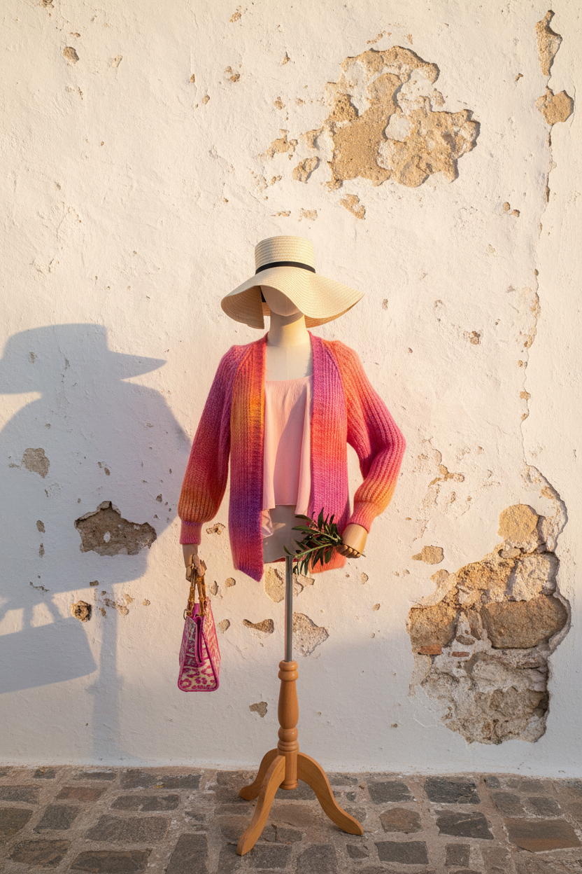 Venus Oversized Cardigan Sunset – Seitenansicht