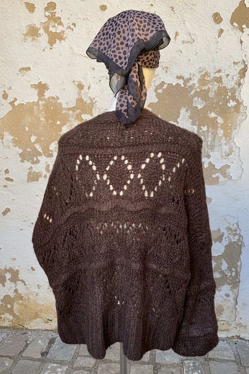 Strickjacke Rückenansicht ohne Fass