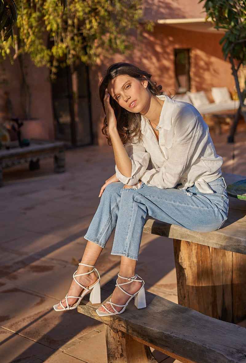 Boyfriend Jeans Destroyed Hellblau
