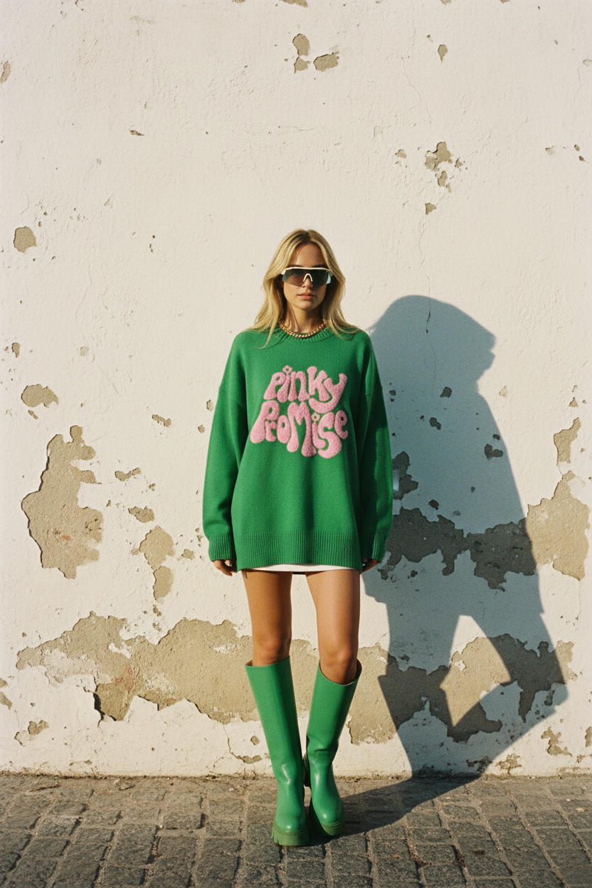 Oversized Pullover Pinky Promise