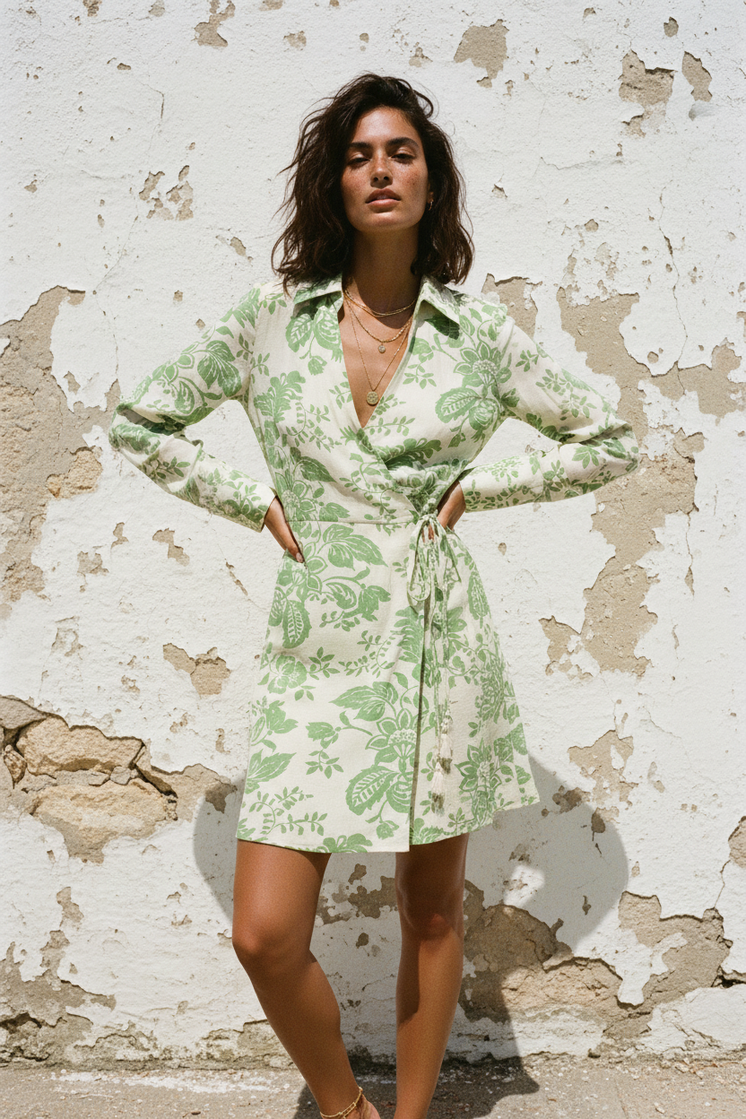 Green Wrap Dress – Stone Wall