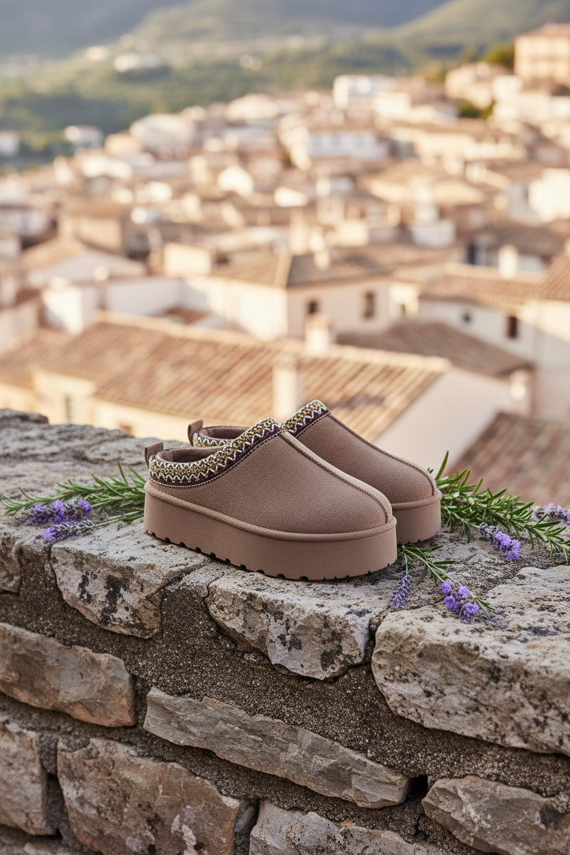 Plateau Mules Gefüttert – LACLARA mediterrane Mode
