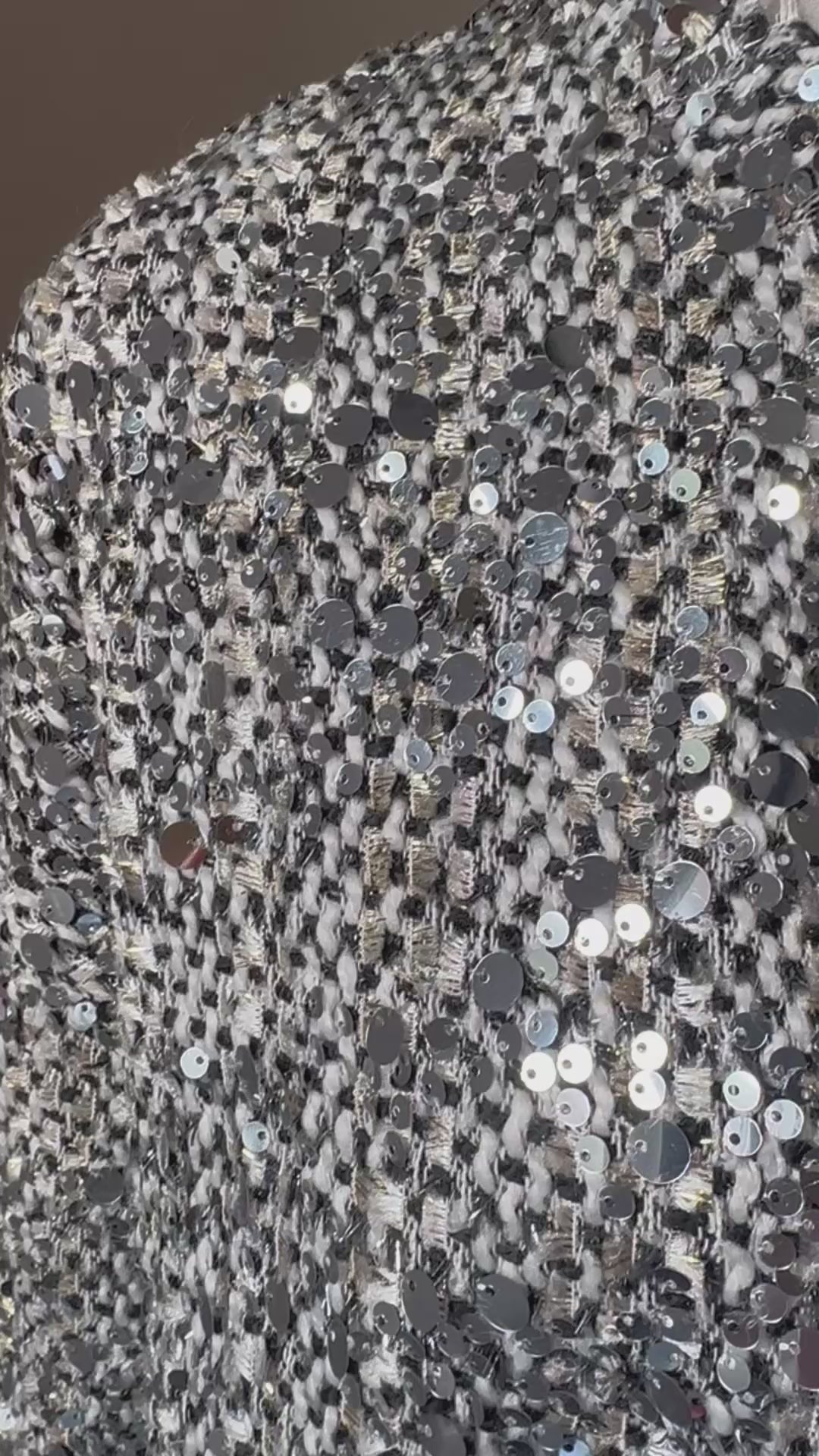 Silber Pailletten Bomberjacke