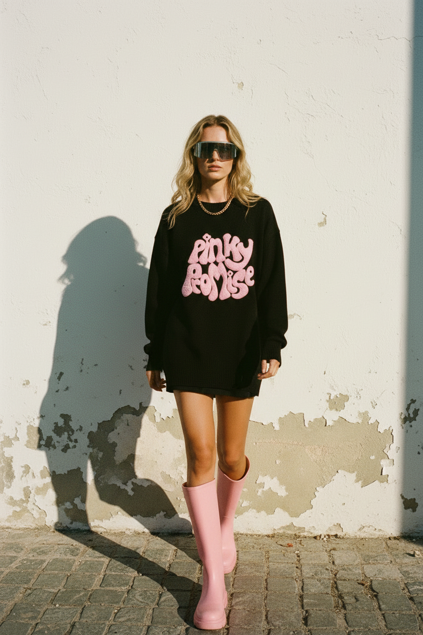 Oversized Pullover Pinky Promise