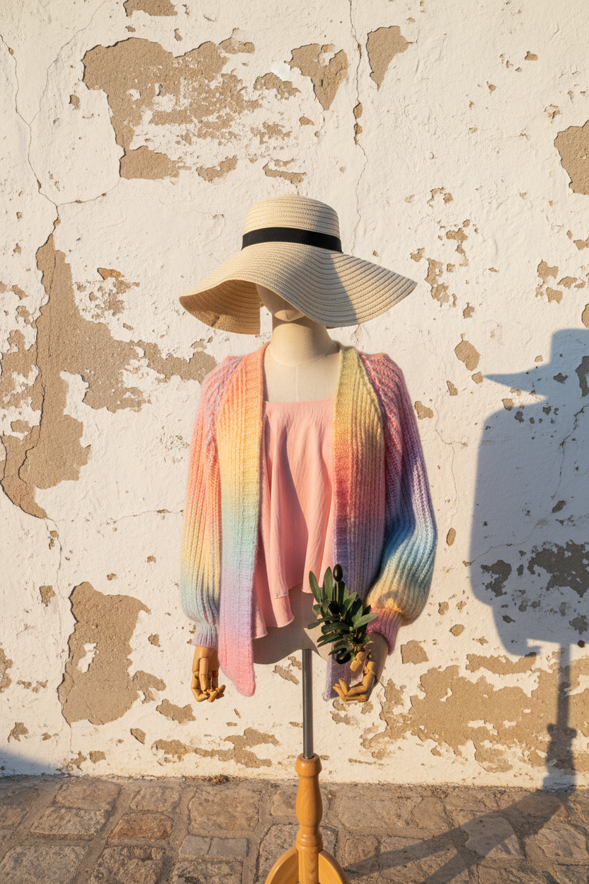 Venus Oversized Cardigan Rainbow – LACLARA mediterrane Mode