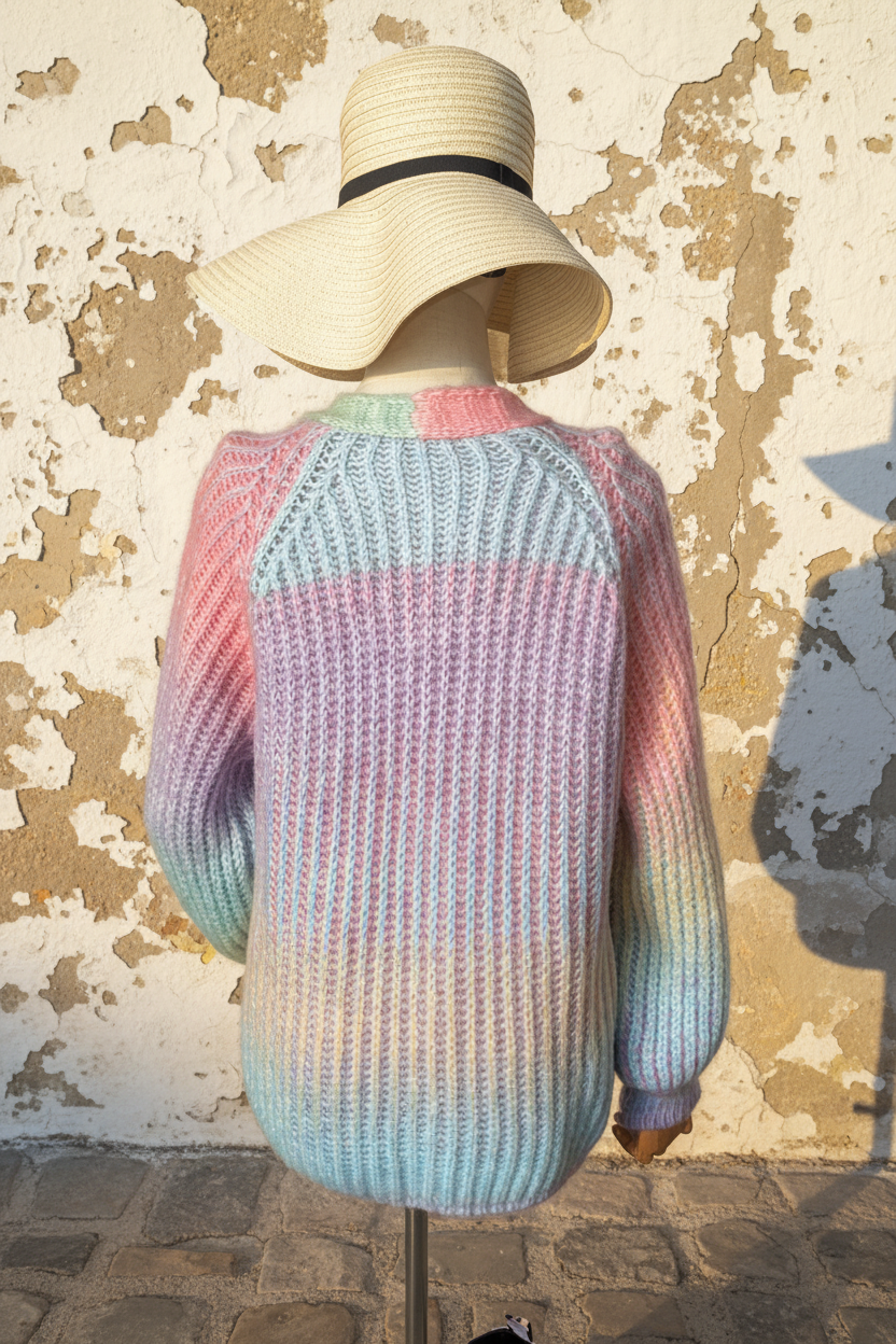 Venus Oversized Cardigan Rainbow – LACLARA mediterrane Mode