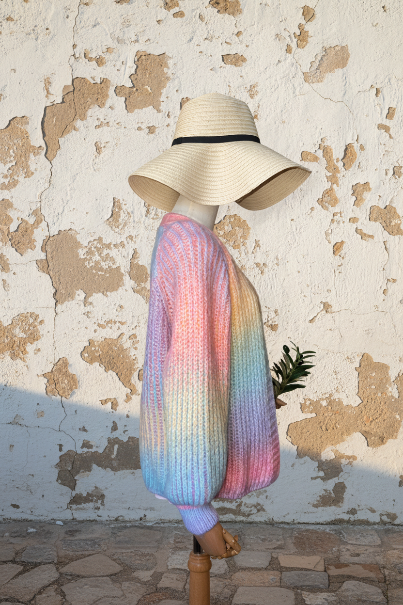 Venus Oversized Cardigan Rainbow – LACLARA mediterrane Mode
